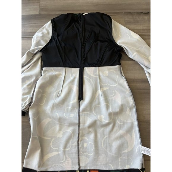 BODEN 14R Mod Sheath Dress Abstract Long Sleeves Retro Knee Length Workwear New - Picture 15 of 16